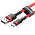 Wytrzymały elastyczny kabel przewód USB USB-C QC3.0 2A 2M czerwony