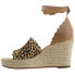 Фото #4 товара Matisse Roma Cheetah Print Espadrille Wedge Womens Brown Casual Sandals ROMA-LE