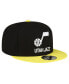 Фото #4 товара Men's Black, Yellow Utah Jazz Official Team Color 2Tone 9FIFTY Snapback Hat
