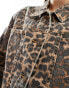 Lioness denim jacket co-ord in leopard