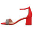 Nina Eloise Rhinestone Ankle Strap Evening Womens Red Dress Sandals ELOISE-614