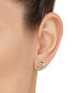 ფოტო #3 პროდუქტის Tricolor Love Knot Stud Earrings in 10k Gold, White Gold & Rose Gold
