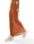 Фото #6 товара ASOS DESIGN co-ord textured mesh ruched maxi skirt in rust