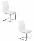 Фото #1 товара England Modern Faux Leather with Chrome Dining Side Chairs, Set of 2