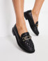 River Island chain detail loafer in black