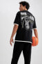 Фото #14 товара Fit Nba Oversize Fit Bisiklet Yaka Kısa Kollu %100 Pamuk Tişört Z4665az23sp