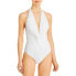 Фото #1 товара Karla Colletto 285201 Twist Front One Piece Swimsuit White , Size 10