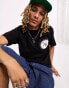 Фото #1 товара HUF st short sleeve t-shirt in black with chest and back placement print