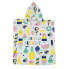 EUREKAKIDS Poncho towel for children ideal for pool and beach - hello summer fruit poncho