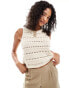 Фото #1 товара Levi's superbloom crochet knit tank top in beige