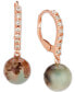 Aquaprase & Nude Diamond (1/4 ct. t.w.) Drop Earrings in 14k Rose Gold