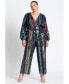 ფოტო #3 პროდუქტის Plus Size Multicolor Stripe Sequin Jumpsuit