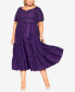 Фото #1 товара Plus Size Puffed Sleeve Maxi Dress
