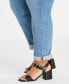 ფოტო #3 პროდუქტის Trendy Plus Size High-Rise Straight-Leg Jeans, Regular and Short Lengths, Created for Macy's
