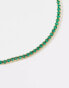 Фото #7 товара Orelia gold plated emerald crystal tennis necklace