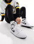 Фото #1 товара Air Jordan 1 mid trainers in white and navy