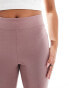 Nike Air high waisted flared leggings in smokey mauve Серый, L - фото #5