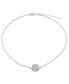 Cubic Zirconia Round Bezel Stone Ankle Bracelet in Sterling Silver or 18K Gold-Plated Sterling Silver
