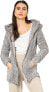 Sublevel Damen Fleece-Mantel: Kuschelige Teddyfleece Kapuzenjacke, Langarm, Warm und Bequem, Freizeitjacke in Schwarz, Rosa, Weiß, Grau