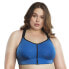 Фото #5 товара Plus Size Wave Wire-free Zip Front Sports Bra