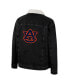 Фото #3 товара Men's x Wrangler Charcoal Auburn Tigers Western Button-Up Denim Jacket