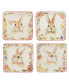 Фото #1 товара Easter Garden 6" Assorted Square Canape Plates, Set of 4