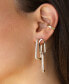 ფოტო #3 პროდუქტის Elongated Link Crystal Earrings