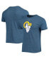 ფოტო #2 პროდუქტის Men's Heathered Royal Los Angeles Rams Alternative Logo Tri-Blend T-shirt