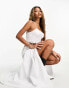 Фото #1 товара ASYOU shirred ruched bust poplin cami co ord in white