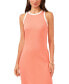 Women's Rib Knit Cutout Sleeveless Cotton Bodycon Dress