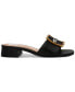 Фото #2 товара Women's Niece Raffia Block-Heel Buckle Slide Sandals