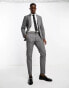 Selected Homme slim fit suit trousers in dark grey check