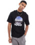 HUGO Blue nereo t-shirt in black with palm tree logo print