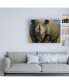 Фото #3 товара Dan Craig Rhinos Portrait Canvas Art - 19.5" x 26"