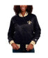 Фото #1 товара Women's Black New Orleans Saints Full Count Satin Full-Snap Varsity Jacket