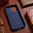Фото #14 товара Чехол из натуральной кожи для iPhone 14 Pro Max ICARER значек MagSafe Натуральная кожа голубого цвета