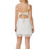 Фото #2 товара Aidan Mattox Lace Fit Flare Eyelet Ruffle Dress Ivory 0