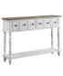 Bence Console Table in Dark Charcoal & Antique White Finish