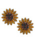 ფოტო #1 პროდუქტის Sunflower Stud Earrings In Sterling Silver