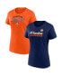 Women's Houston Astros Risk T-Shirt Combo Pack Navy, Orange, L - фото #1