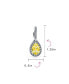 ფოტო #4 პროდუქტის 7CT Style Halo Canary Yellow Cubic Zirconia AAA CZ Fashion Huggie Snap Hinge Dangle Drop Teardrop Earrings Prom Bridesmaid Wedding Rhodium Plated