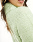 Фото #6 товара JDY roll neck puff sleeve jumper in pale green