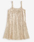 ფოტო #3 პროდუქტის Big Girls Sleeveless Sequin Tent Dress