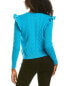 Фото #2 товара Женский свитер Scott & Scott London Cable-Knit Cashmere в стиле кэйбл-нит синего цвета, XL