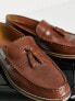 Фото #3 товара ASOS DESIGN tassel loafers in tan leather with natural sole