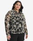 Plus Size Mesh Printed Shirt