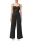 ფოტო #1 პროდუქტის Dylan Ryan Juniors' Lace-Trim Bustier Jumpsuit