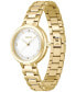 ფოტო #6 პროდუქტის Women's Sena Quartz Ionic Plated Thin Gold-Tone Steel Watch 34mm