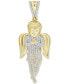 ფოტო #1 პროდუქტის Men's Diamond Angel Charm Pendant (1/2 ct. t.w.) in 10k Gold