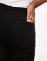 ONLY Curve push up high waisted jean in black